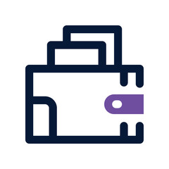 Wallet icon. vector dual tone icon for your website, mobile, presentation, and logo design.