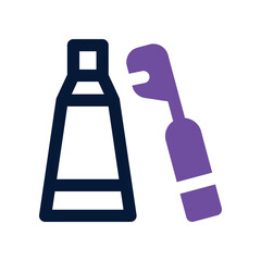 Brush Teeth icon. vector dual tone icon for your website, mobile, presentation, and logo design.