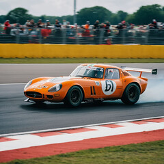 racing car on the road