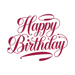 Happy Birthday Typography Lettering Design.