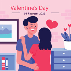 The family is enjoying Valentine's Day