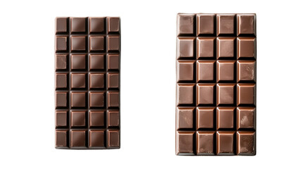 Obraz premium Chocolate bars isolated on white background.