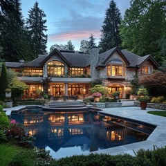 Naklejka premium Luxurious Vancouver home in Spring