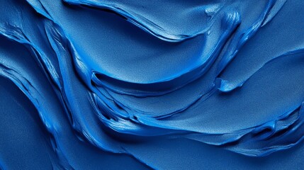 Abstract Blue Texture with Curved Waves and Smooth Finish