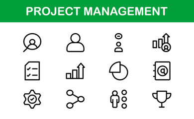 Versatile Project Management Icons - Designed for Task Management, Scheduling, and Team Tools