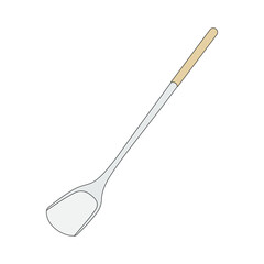 kids drawing illustration spatula cartoon isolated