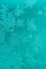 Ice Pattern on window in Winter time