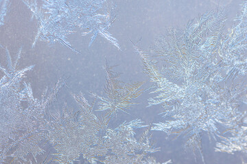 Ice Pattern on window in Winter time