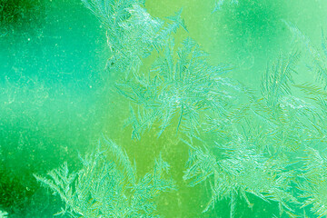 Ice Pattern on window in Winter time