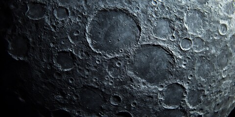 Intricate texture of lunar basalt showcasing the moon's cratered surface and geological features