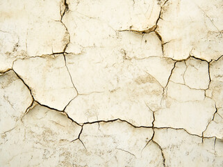 Obraz premium Cracked surface reveals weathered texture and natural patterns in earthy tones