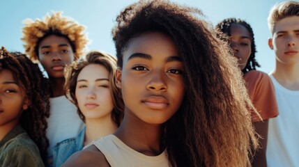 Obraz premium a group of young people standing together