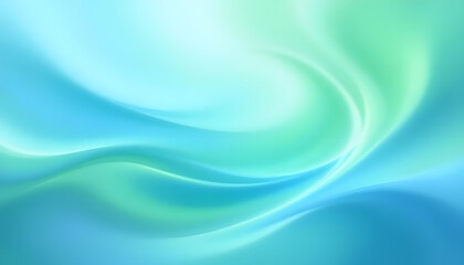 Fototapeta premium Abstract digital art with soft blue and green gradients, symbolizing harmony and unity, smooth transitions and minimalistic composition