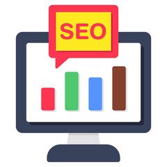 Modern design icon of seo analytics