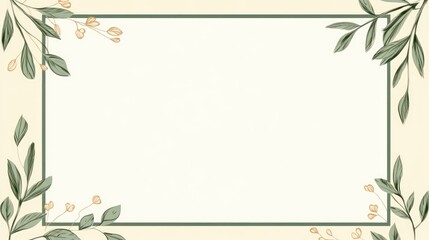 Obraz premium Floral Frame with White Background