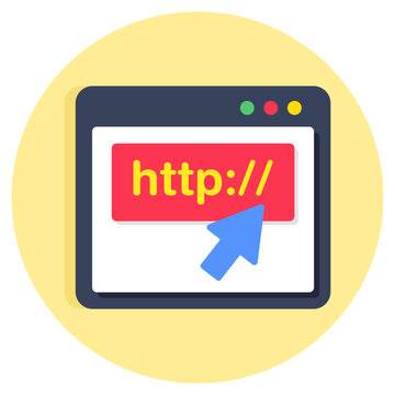 Unique design icon of https website