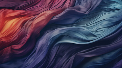 Obraz premium Vibrant Colorful Flowing Fabric Texture