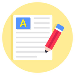 Trendy design icon of article writing