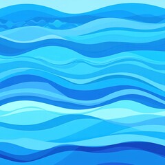 Fototapeta premium Abstract blue wavy pattern background with layers of waves