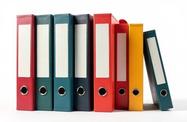 folders on white background