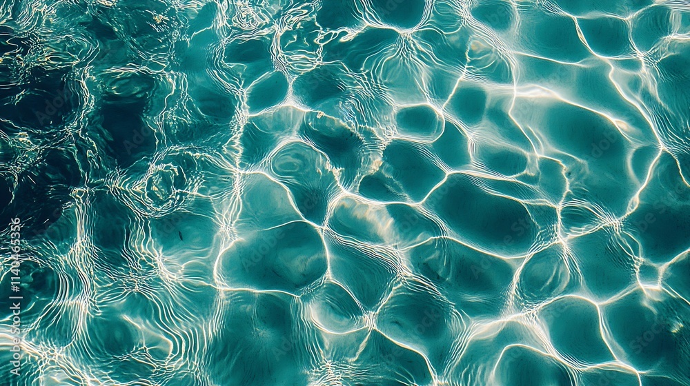 Poster Clear Reflective Water with Sunlit Ripples Creating Artistic Aquatic Patterns : Generative AI