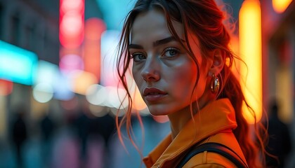 Futuristic cyberpunk portrait 