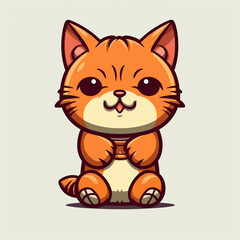 A cartoon cat is smiling and making a thumbs up gesture. The cat appears to be happy and playful