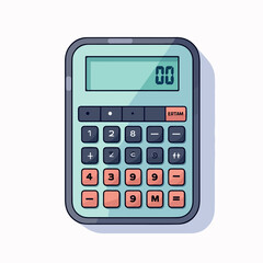 Isolated calculator math device icon in vector illustration for mathematics, education, arithmetic concept