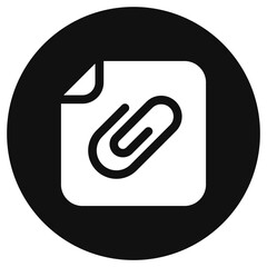 Editable vector attachment file icon. Part of a big icon set family. Perfect for web and app interfaces, presentations, infographics, etc