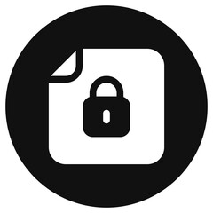 Editable vector password protected file icon. Part of a big icon set family. Perfect for web and app interfaces, presentations, infographics, etc