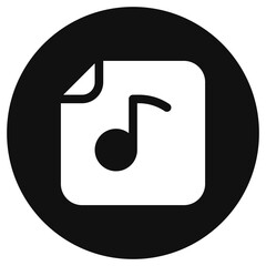 Editable vector music file icon. Part of a big icon set family. Perfect for web and app interfaces, presentations, infographics, etc