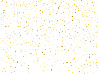 Birthday Golden Rectangles Confetti Background. Vector illustration