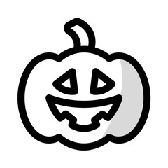 scary pumpkin icon with shady style, perfect for user interface projects