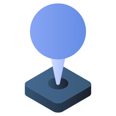 Editable design icon of location pointer