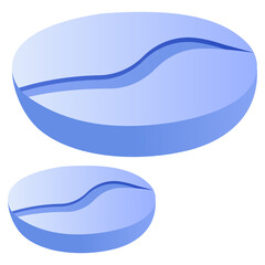 An editable design icon of pills