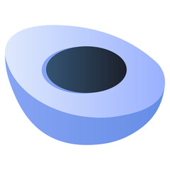 Boiled egg icon, editable vector