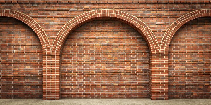 Sturdy brick wall with elegant arch