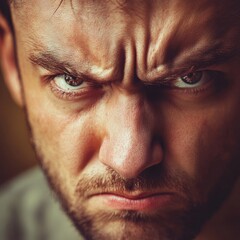 Fototapeta premium Unhappy man's vivid portrait