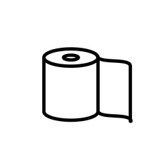Toilet paper roll vector illustration. vector illustration of a toilet paper roll