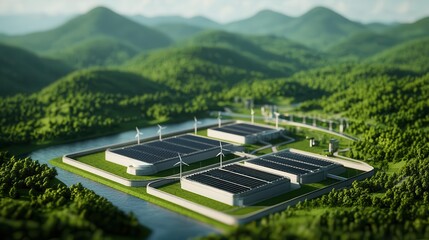 Hybrid transmission station combining wind, solar, and hydro energy, multisource power distribution, sustainable grid management