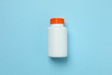 White bottle on colorful background