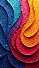 Obraz premium Swirling multicolored shapes on a textured canvas, HomeDecor, Texture, VibrantColors
