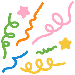 ribbon of confetti scatter for decoration celebrate party flat icon