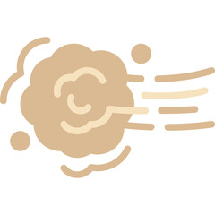 disappear or vanish comic effect and represent speed flat icon