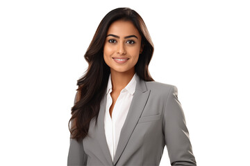 Smiling indian business women in suits on transparent background. Women in business attire. Rich men. Business manager. Startup boss. Indian women. American woman. Isolated image. Png. India. PNG cut.