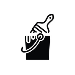 paint bucket solid icon vector design good for web or mobile app