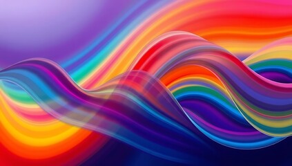 Abstract Colorful Waves Flowing Design