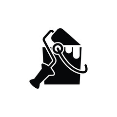 Paint Bucket solid icon vector design good for web or mobile app
