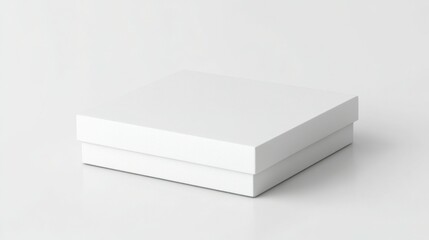 Naklejka premium Blank white packaging box on a white isolated background