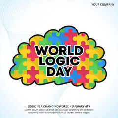 World Logic Day with a puzzle brain